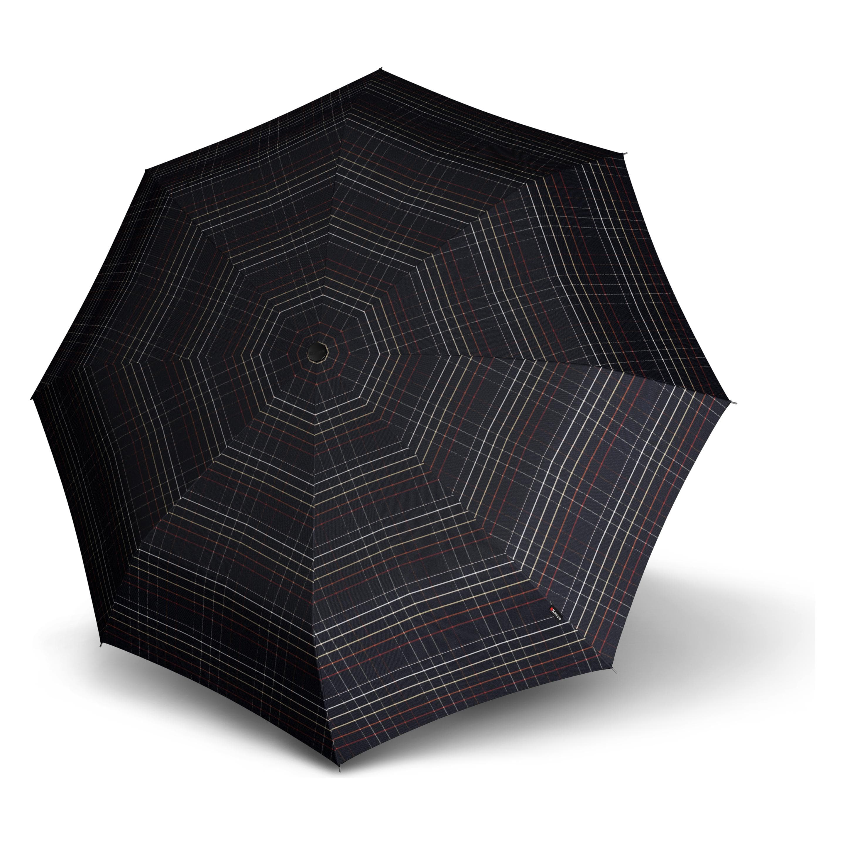 Knirps, Unisexe, Parapluie, T.200 medium duomatic check black, Noir, Multicolore