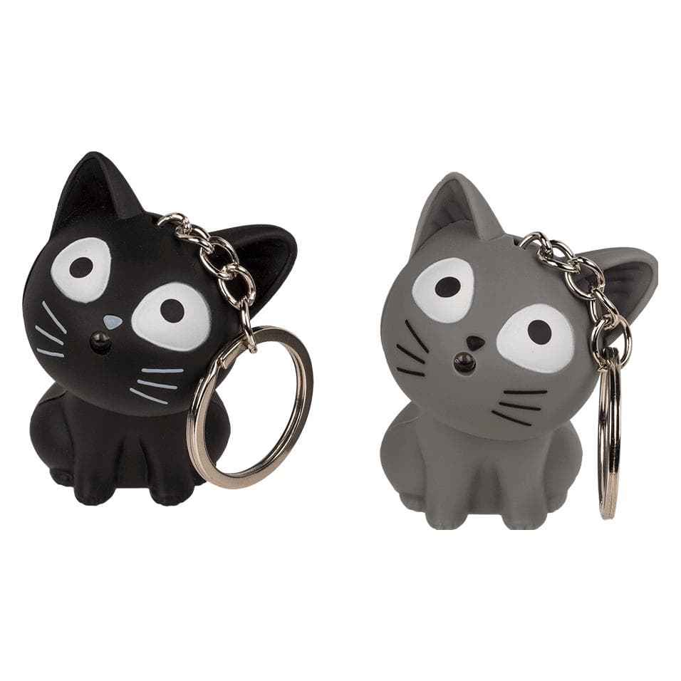 Out of the blue, Femmes, Porte-clés, Lot de 2 porte-clés chat avec LED, Multicolore