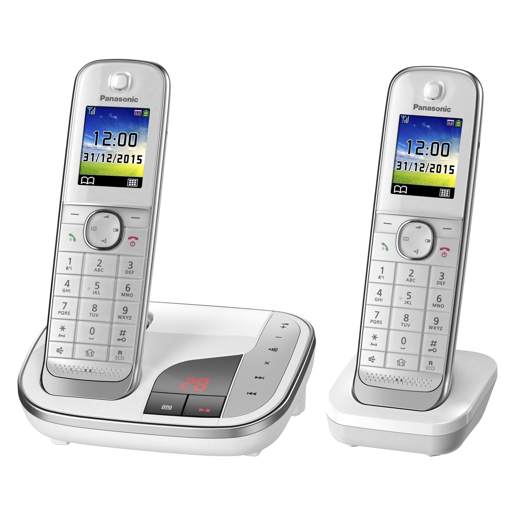Panasonic KX-TGJ322GW, Téléphone, Noir, Blanc, Rouge