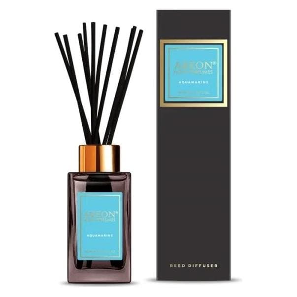 Areon, Bâtonnets d'encens, Home Fragrance Diffuseur de parfum de luxe avec 10 mèches de rotin Aigue-marine
