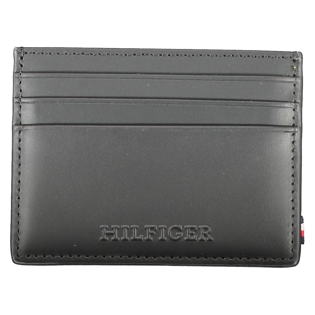 Tommy Hilfiger, Hommes, Portefeuille, Nero Leather Men Wallet, Noir