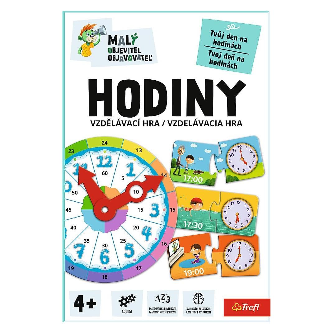 Trefl Educadvac-Spiel Mal Discoverer: Uhr (Slovaque, Tchèque)