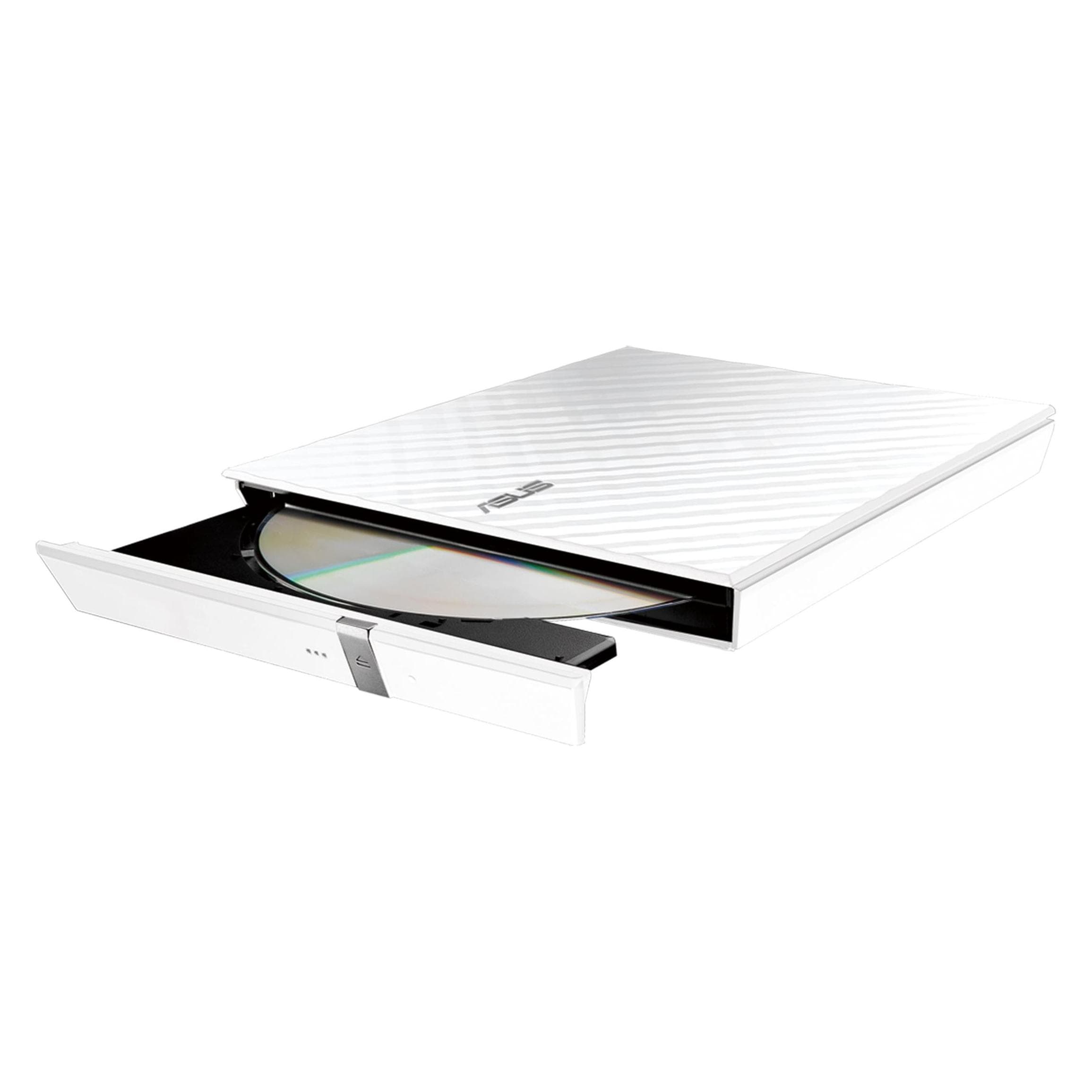 ASUS SDRW-08D2S-U Lite (Graveur de DVD, Lecteur DVD), Lecteur optique, Blanc