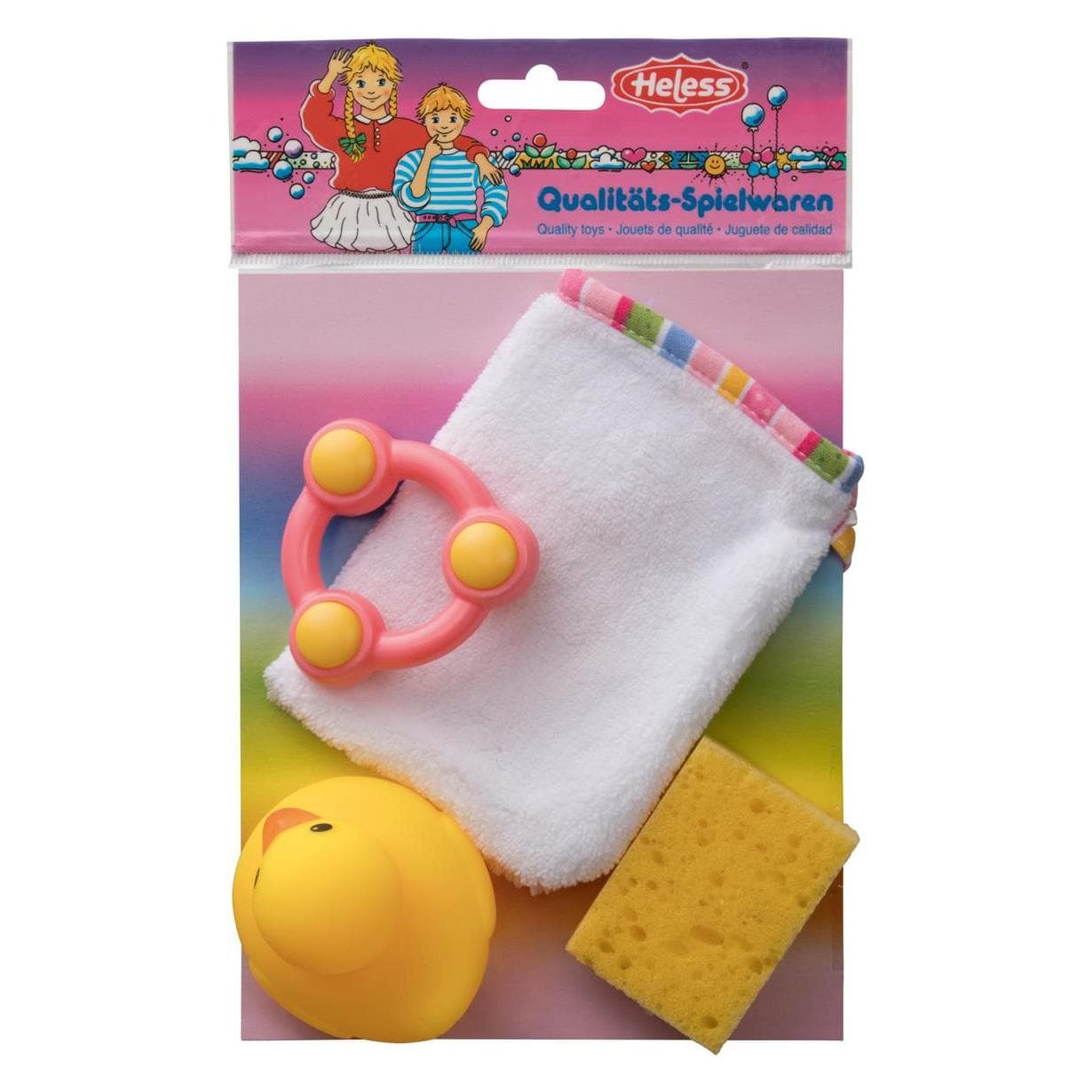 Heless Gant de toilette en tissu éponge et accessoires, dès 3+