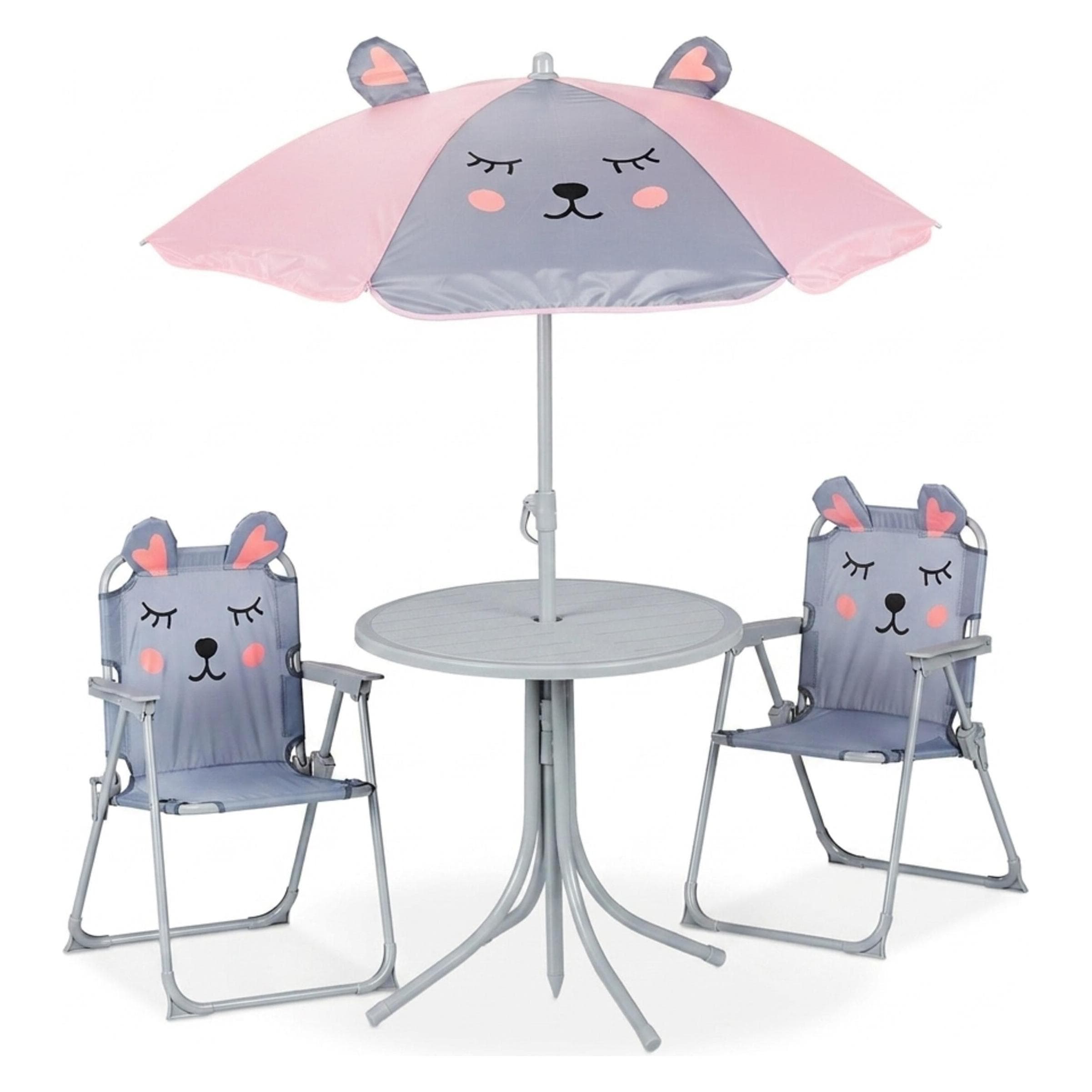 Relaxdays, Chaises + table pour enfant, Ensemble de meubles pour enfants, chaises pliantes et table (Groupe de sièges pour enfants)