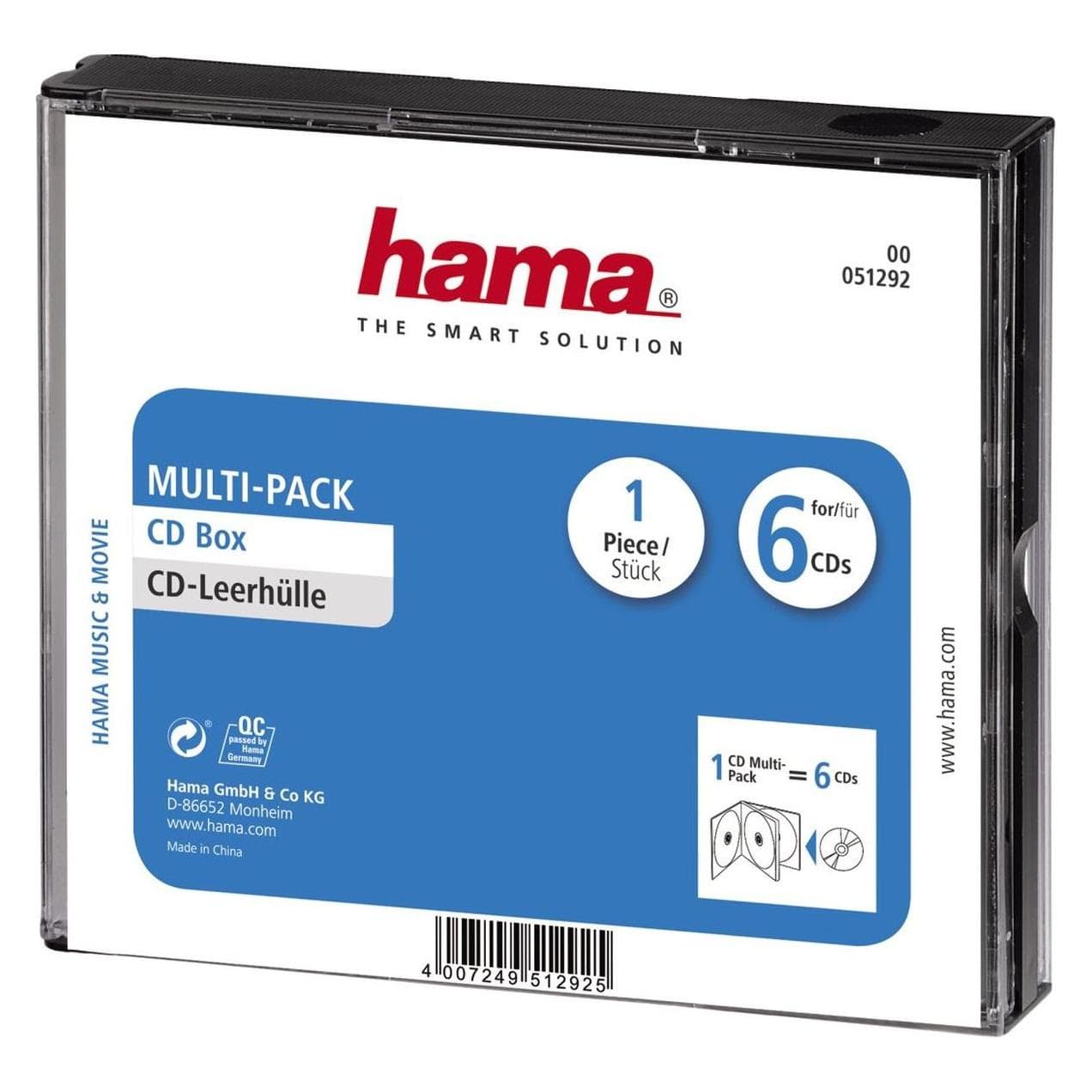 Hama CD-Multipack pochettes vides 6 paquets, CD + DVD : accessoires