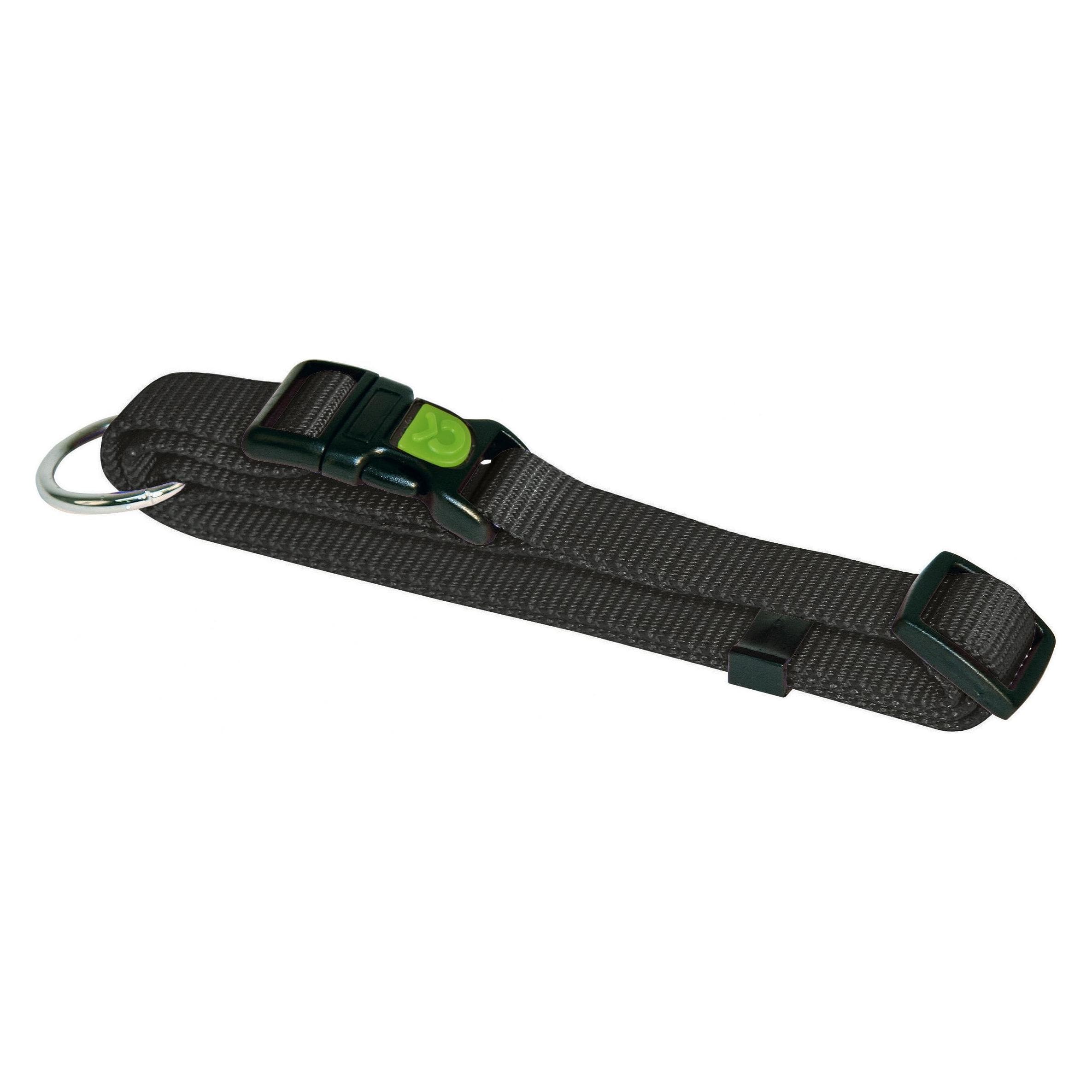 Kerbl Collier Miami, noir 15 mm, réglable 30-45 cm (Chien), Collier + laisse