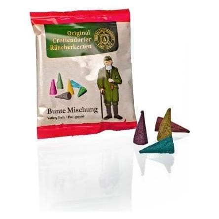 Crottendorfer, Bâtonnets d'encens, 1052 - Paquet d'essai de cônes d'encens Mélange coloré 5-pack M