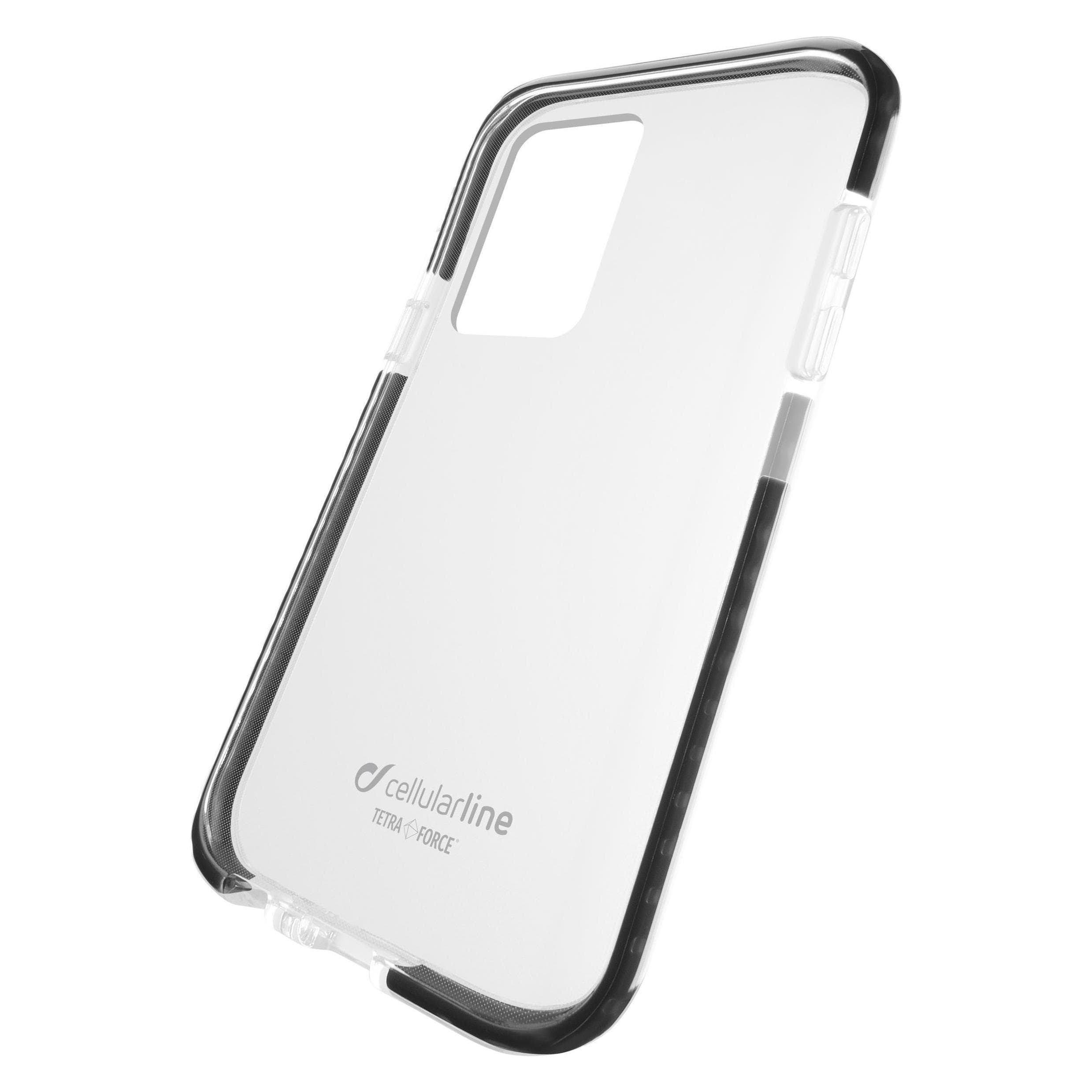 Cellularline Tourner le choc de la force (Samsung Galaxy A41), Coque pour téléphone portable, Transparent, Noir
