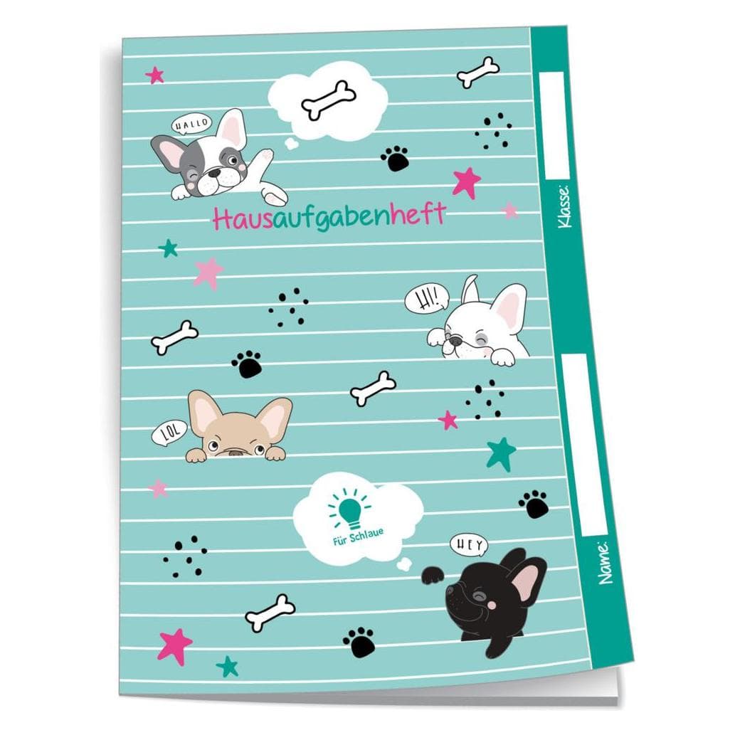 Magni, Cahier + bloc-notes, Cahier de devoirs A5 pour chiens intelligents (A5, Couverture souple)