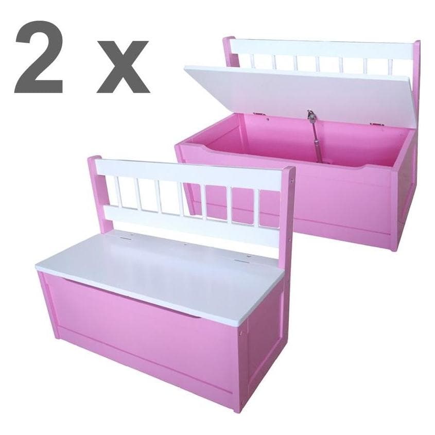 Garden Pleasure Banc de repos pour enfants rose, lot de 2 30 x 60 x 50 cm