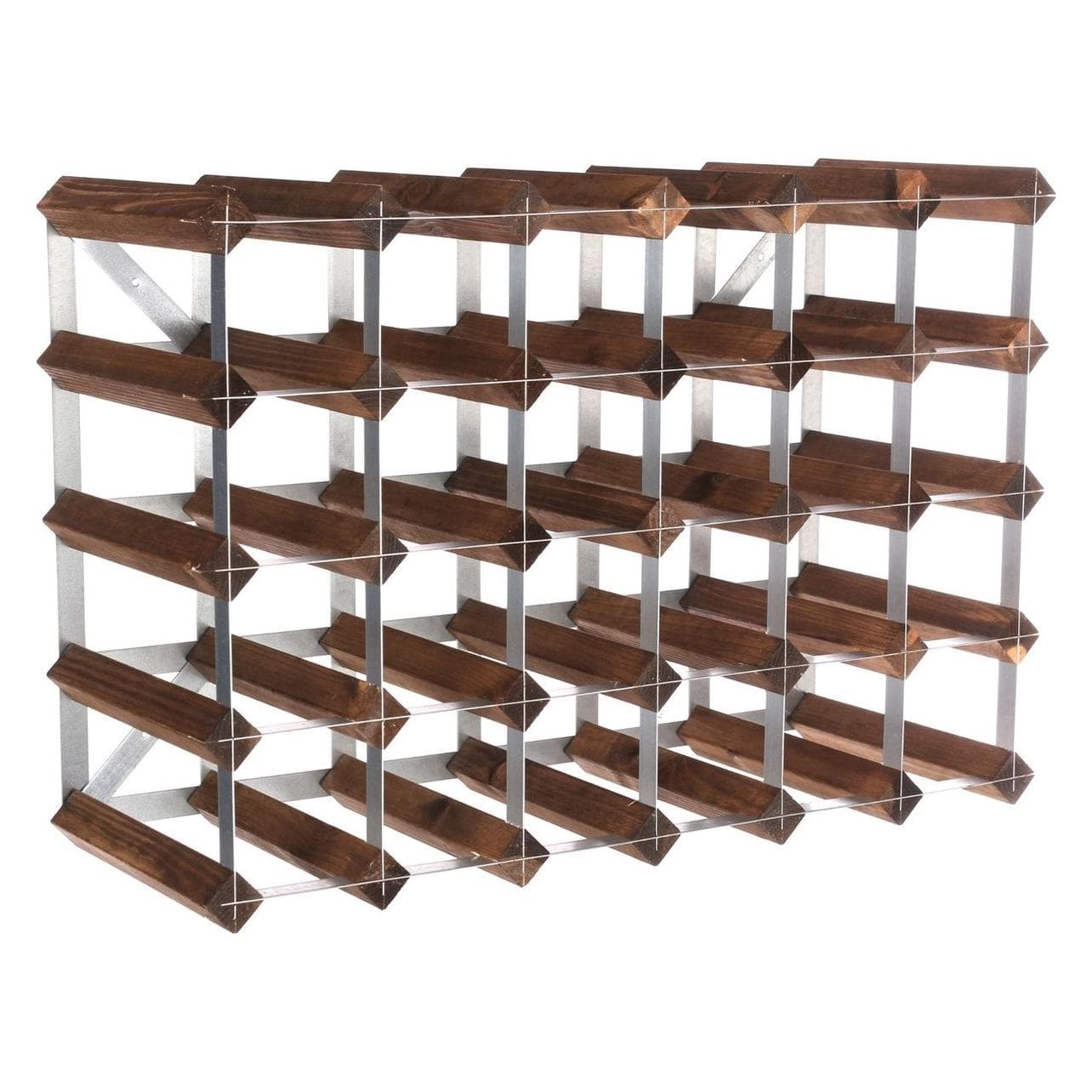 Traditional Wine, Étagère à vin, Traditionelle Weinregal Co. Wine Rack 61 x 42 cm Eiche Dunkel (TW-TWC30ar-Do) (30 bouteilles)