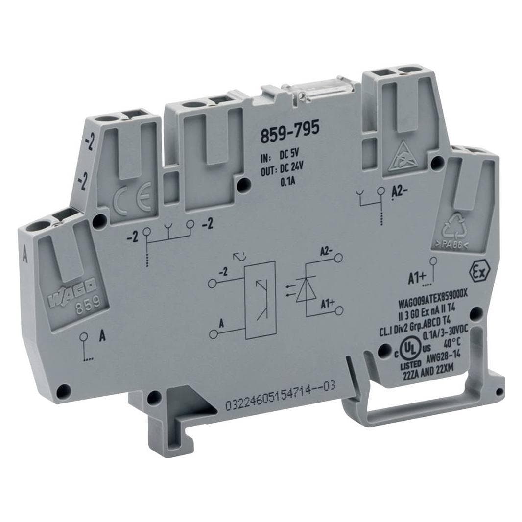 Wago Optocoupler Terminal Block, Accessoires électroniques + boîtier, Gris