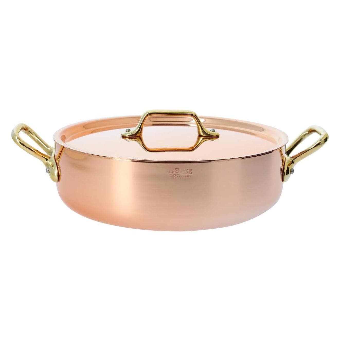 de Buyer Inocuivre Cocotte avec couvercle, Poêle + casserole, Argent, Cuivre