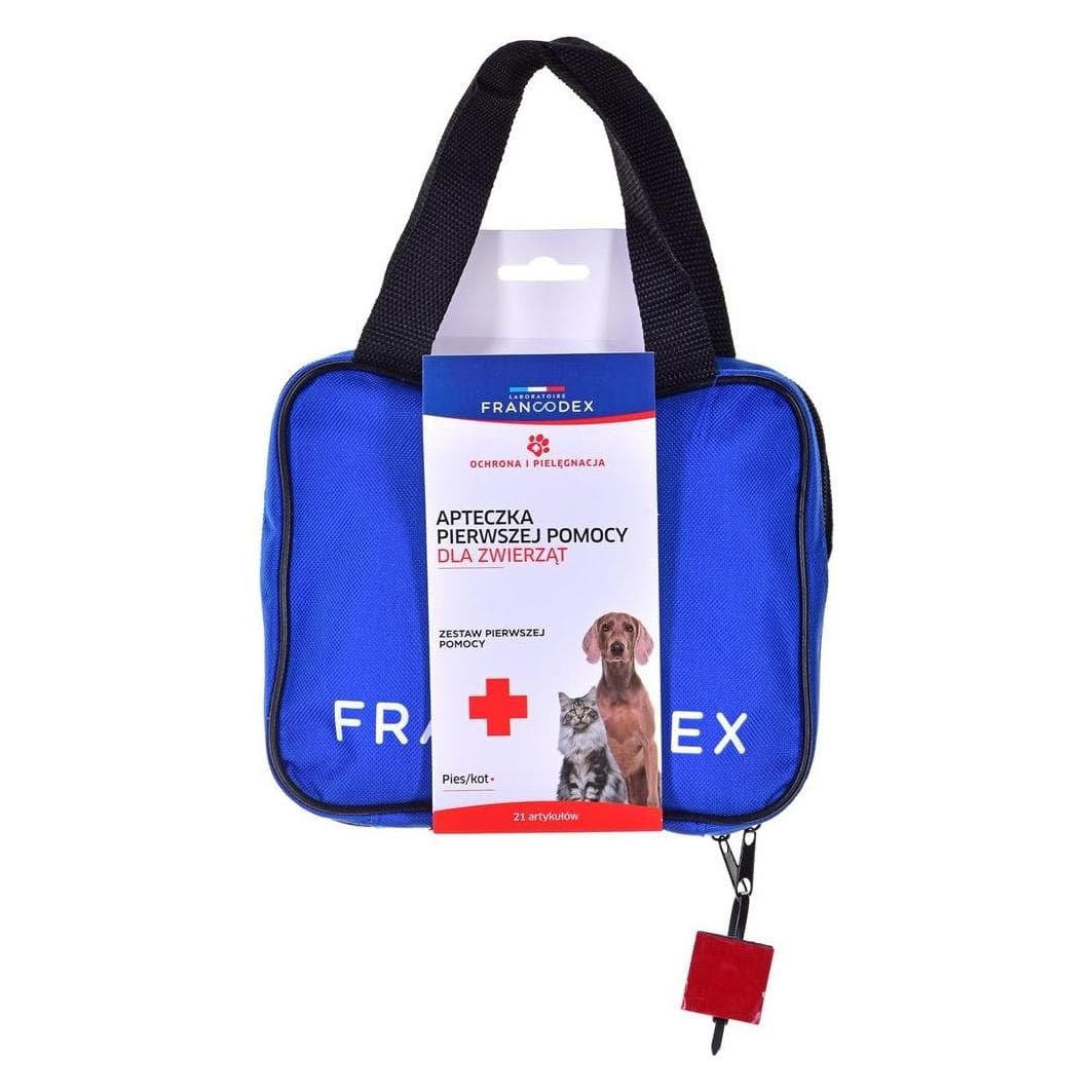 Francodex Trousse de premiers secours pour animaux (Chat, Chien, Oiseau, Petit animal), Hygiène animale