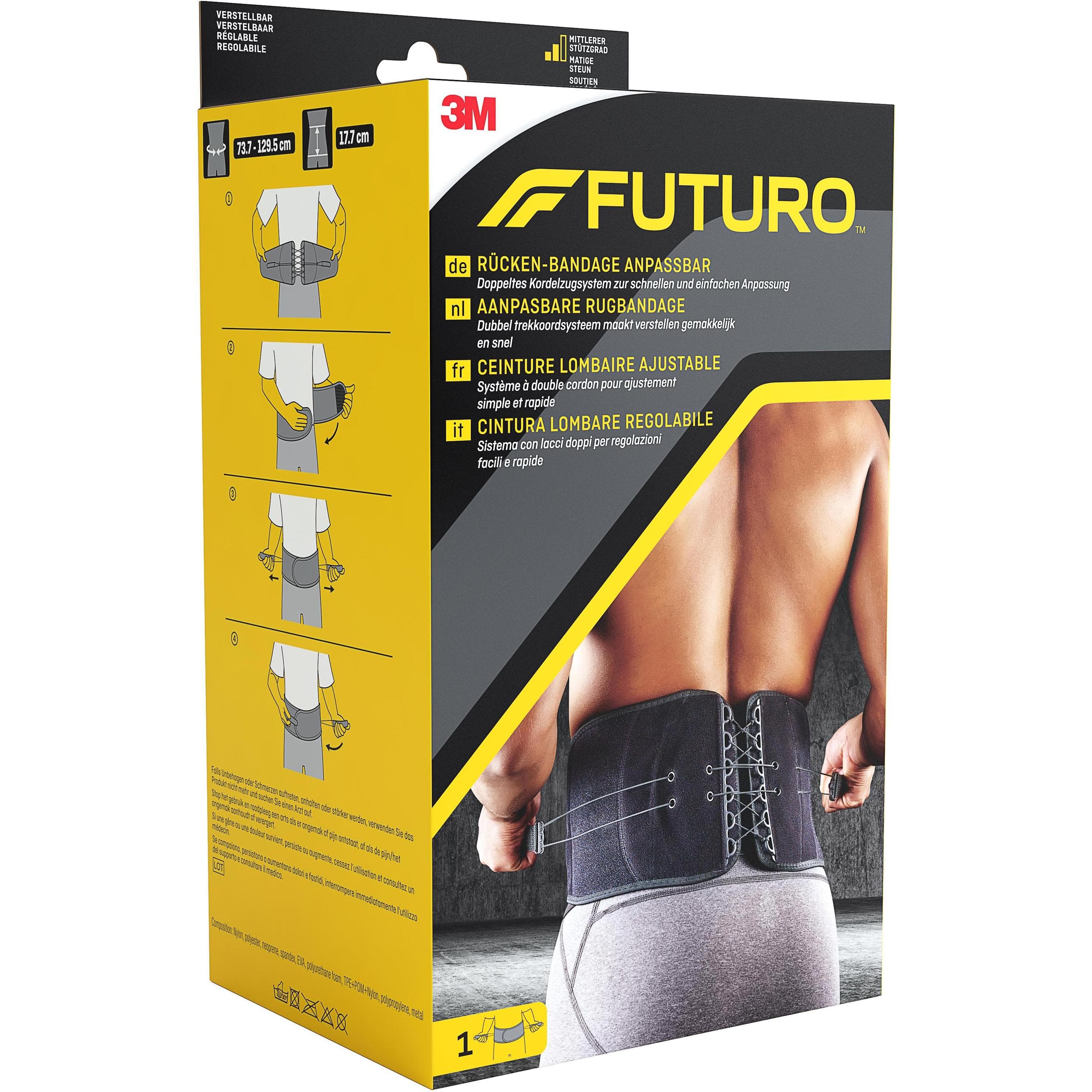 Futuro, Bandages de sport, Rücken Bandage anpassbar (Taille unique)