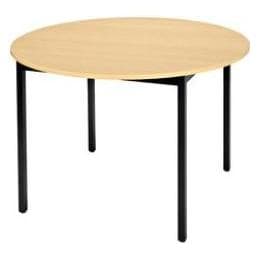 Sodematub, Bureau, Table universelle 80ROHN, ronde, 800 mm, hêtre/noir (80 x 80 x 74 cm)