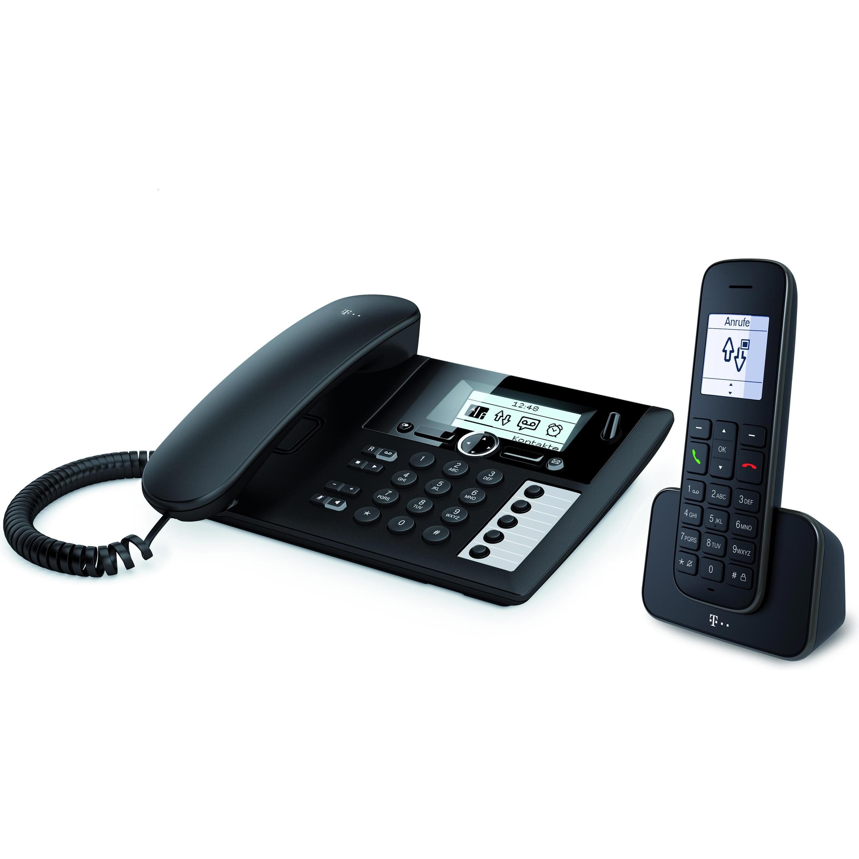 Telekom Sine PA 207 PLUS 1, Téléphone, Noir
