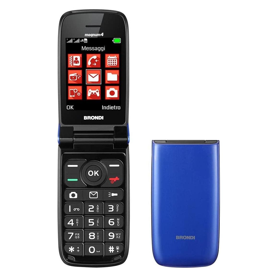 Brondi Magnum 4 (2.80", 1.30 Mpx), Téléphone portable à touches, Bleu, Violet