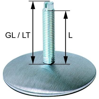 OK-Line, Patin pour meubles + buttoir, Réglage de la hauteur (1 pcs)
