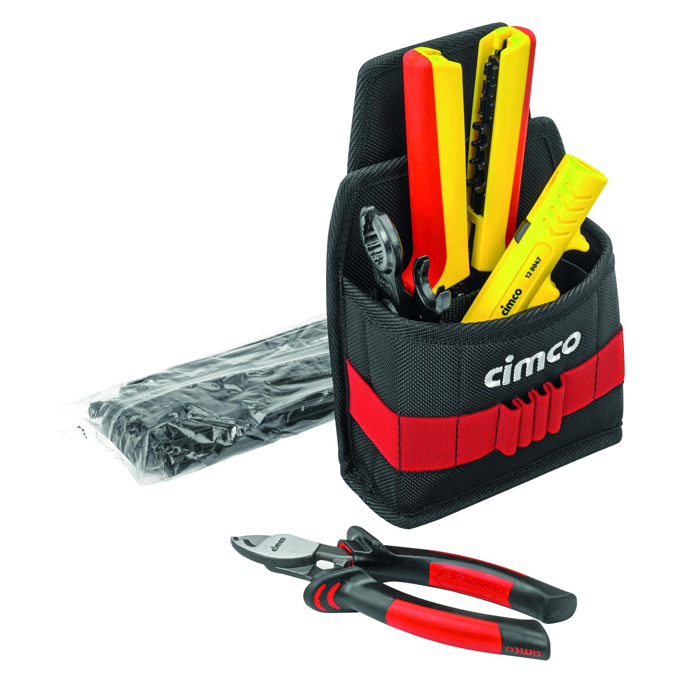 Cimco, Malette à outils, Sacoche ceinture solaire incl. 5 pcs 170475 Électricien, artisan Outils-Ceinture