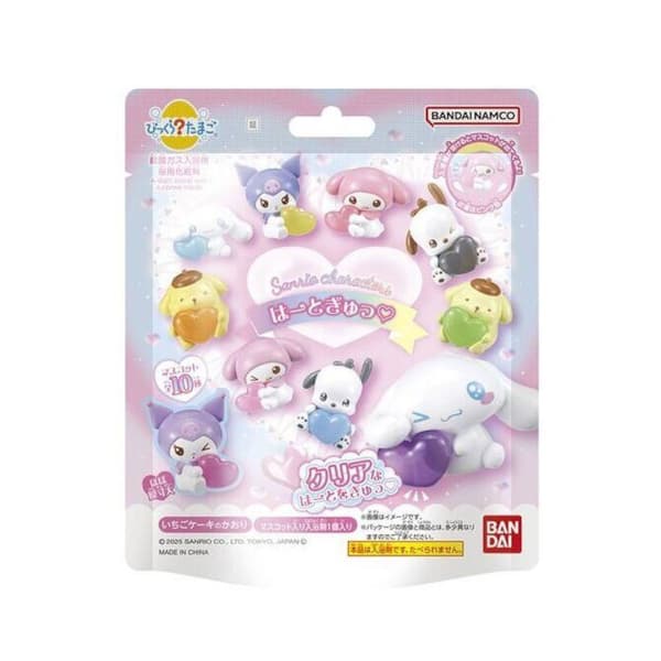 Bandai - Surprise ? Oeuf Sanrio Personnages Ruban Serré Parfum Gâteau à la Fraise - 1 pièce