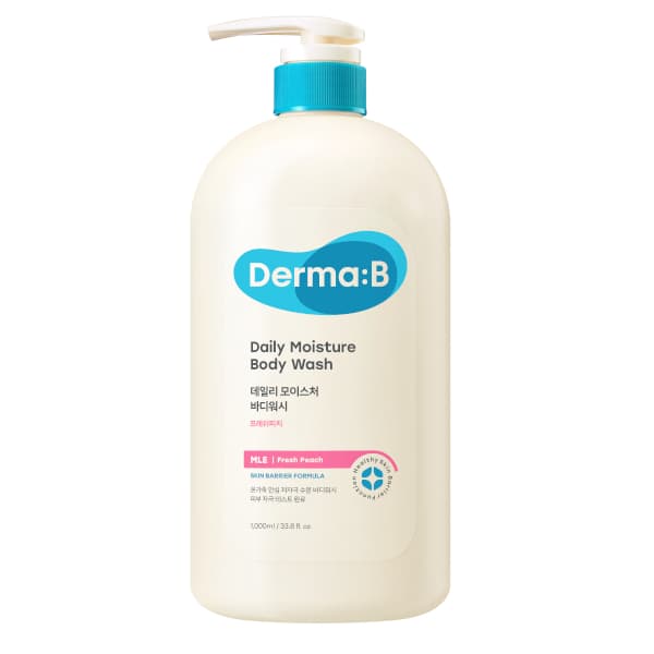 Derma:B - Gel douche hydratant quotidien - 1 000 ml - Fresh Peach
