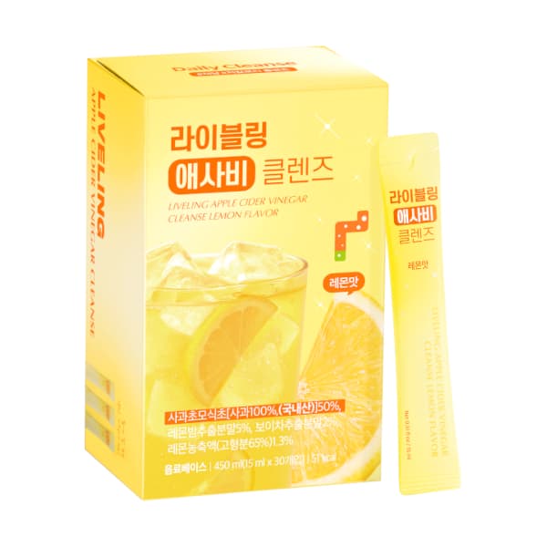 Liveling - Cure de vinaigre de cidre - 15ml x 30pièces - Lemon