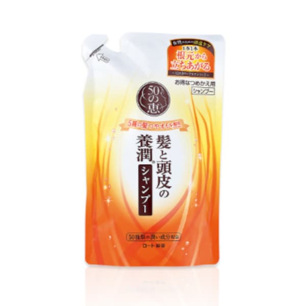 Rohto Mentholatum - Recharge de shampoing nourrissant pour le cuir chevelu 50 Megumi - 330ml