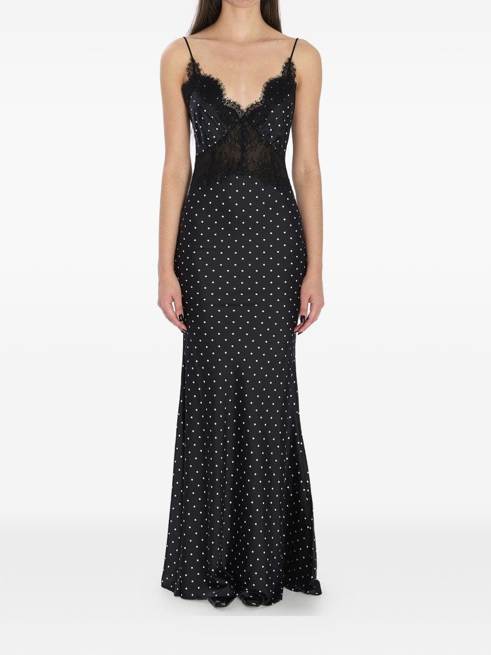 SELF PORTRAIT Polka Dot Long Dress