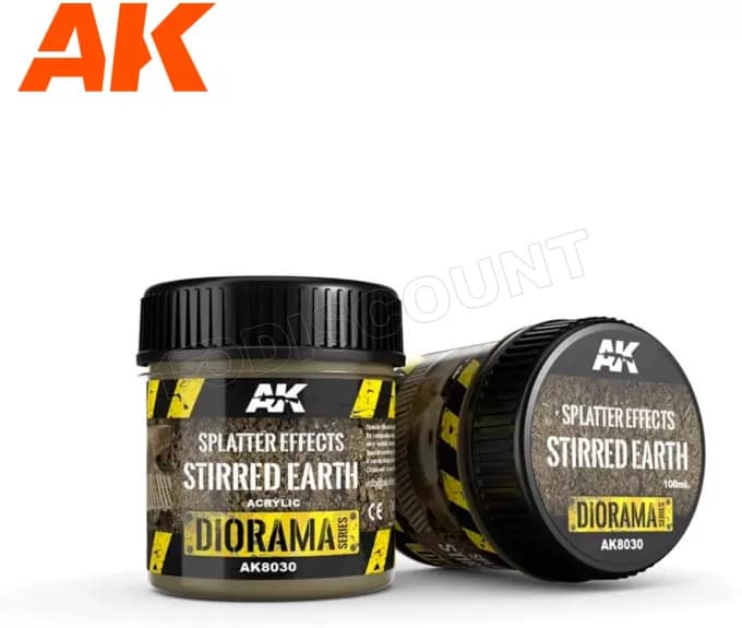 Ak Interactive Dioramas - Splatter Effects Stirred Earth (100 ml) (Base Acrylique) #DEFAULT