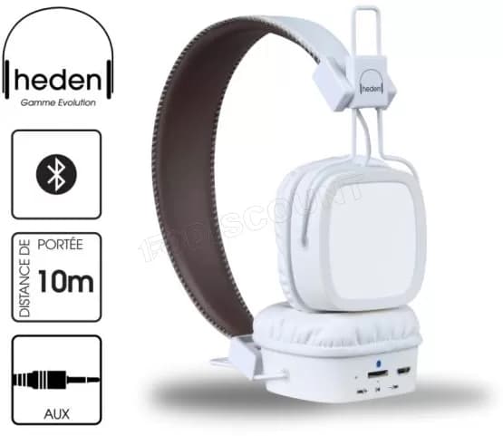 Casque Micro Sans Fil Heden Evolution Bluetooth rechargeable (Blanc) #DEFAULT