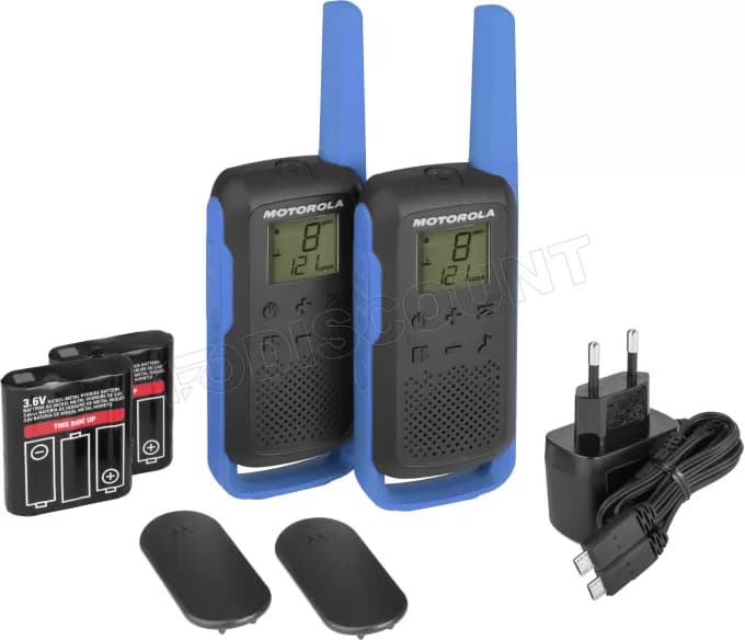 Lot de 2 Talkie Walkie Motorola T62 (Noir/Bleu) #DEFAULT