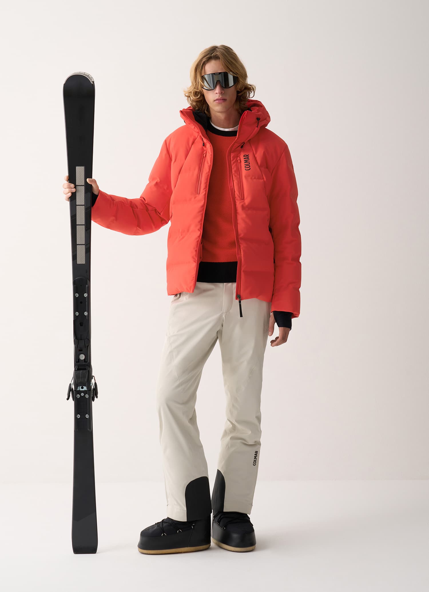 Colmar, Doudoune De Ski Frost Avec Cache-cou Sans Coutures, Couleur: Rouge Ketchup, Taille: 54