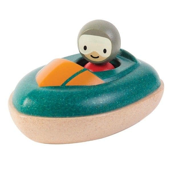Jouets de Bain 'Bateau Hors Bord 'PlanWood' - Jouets Plantoys