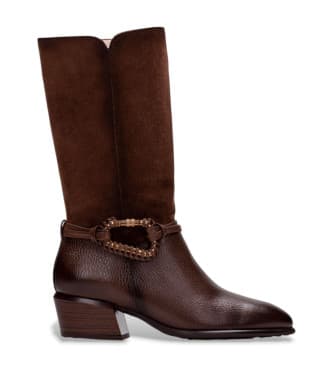 Hispanitas pour femme. PHI254298 Bottes en cuir Verona marron (41), 3 à 5 cm, Aucun, Casuel