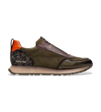 Hispanitas pour femme. CHI254311 Baskets en cuir Kansas green (41), Plat, Aucun, Casuel, Vert