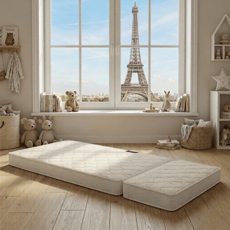 Matelas extensible 90x140 à 90x170cm COTON BIO Latex