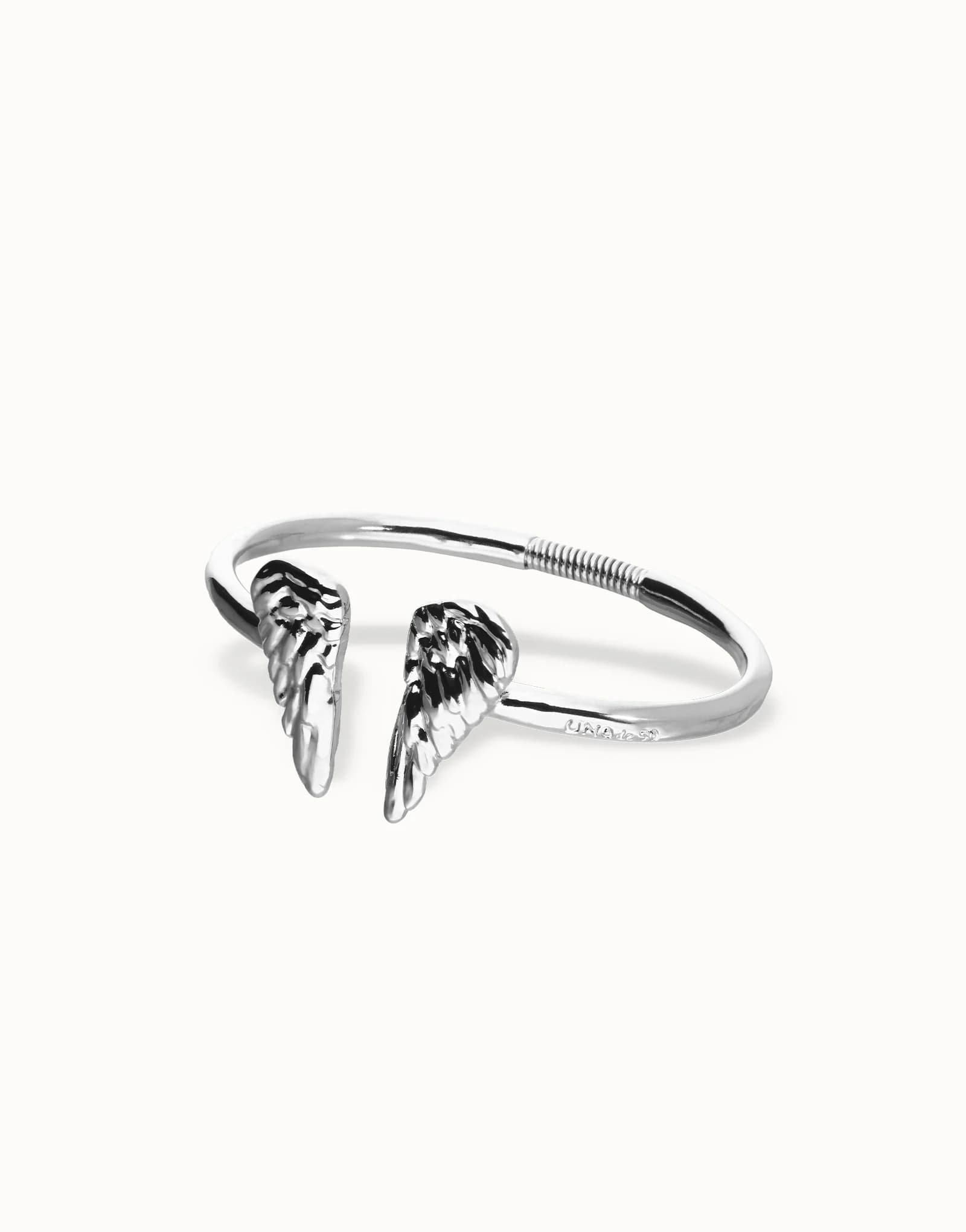 Bracelet jonc plaqué argent avec détail d ailes