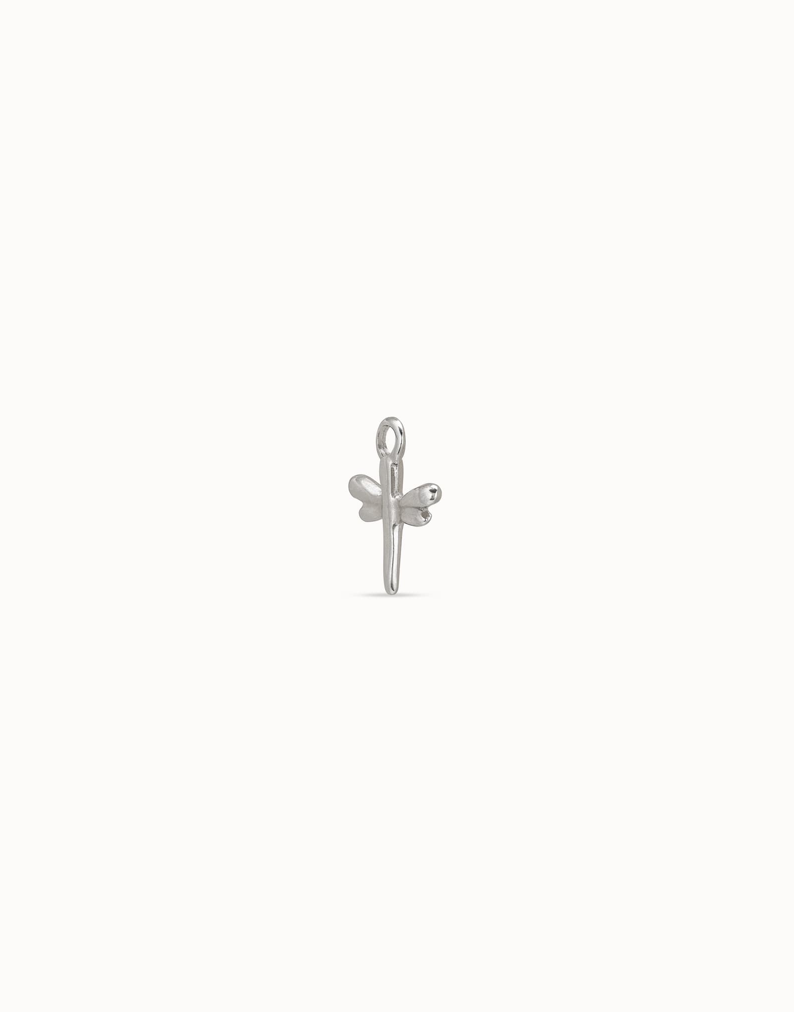 Charme de piercing plaqué argent en forme de libellule