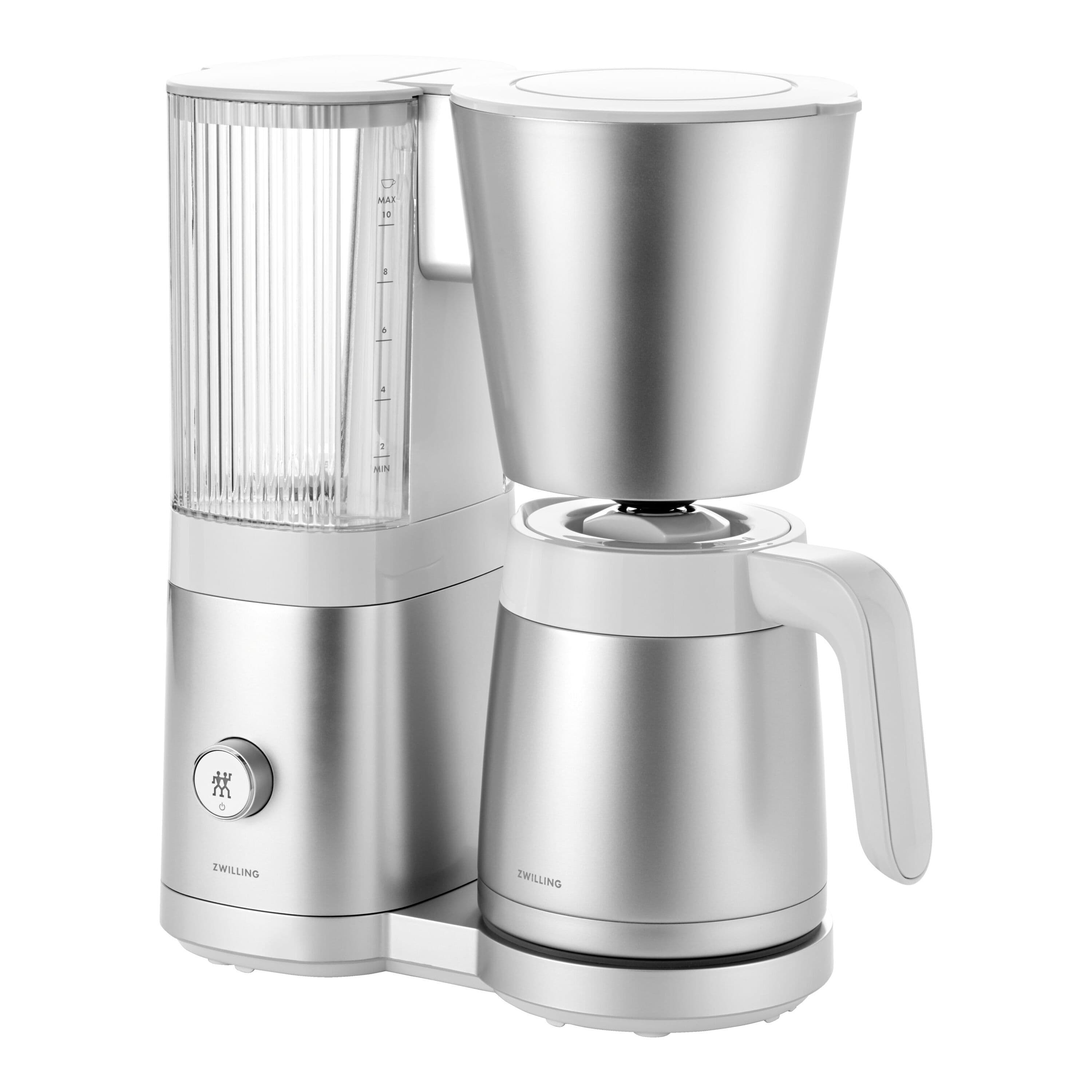 ZWILLING Enfinigy Cafetière avec filtre thermos, 1,25 l, Blanc argenté